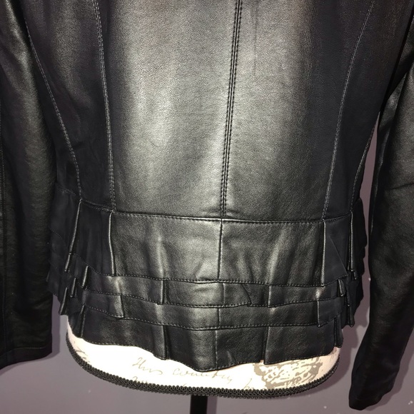 Women’s faux leather black jacket size S - Picture 4 of 6